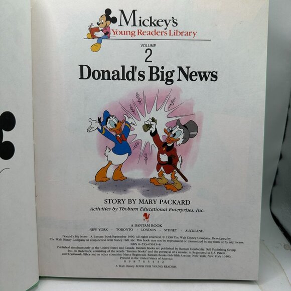 Mickeys Young Readers Library Vol. 2 Donalds Big News Hardcover Book - Picture 5 of 7